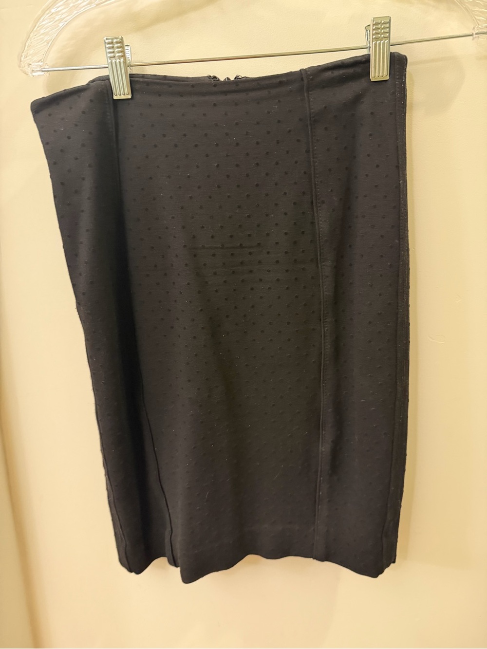 Black Textured Pencil Skirt - Classic Women's Work Skirt